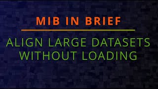 MIB Brief: automatic feature-based out of core alignment of datasets