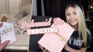 Unboxing my BRIDESMAID BOX! Bridesmaid Box Ideas - Vlogmas Day 7