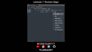 Leetcode 7. Reverse Integer in Python | Python Leetcode | Python Coding Tutorial | Python Interview