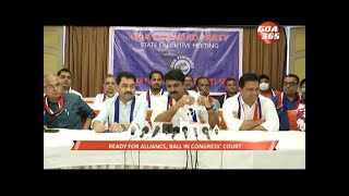 Ready for alliance with Congress , ball in congress' court now: Vijay Sardesai