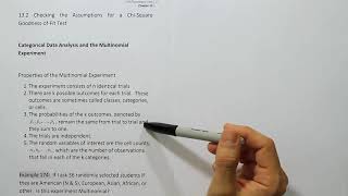 Characteristics of a Multinomial Experiment, Example 174