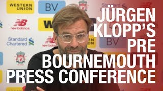 Jürgen Klopp's pre-Bournemouth press conference | Roma, Salah and Emre update