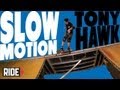 Tony Hawk Skateboarding in Slow Motion - Shove-it Backside Smith Grind