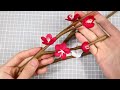 紙で作る 立体的な木の枝の作り方！ペーパーフラワー how to make paper tree branches.【つくるモン】