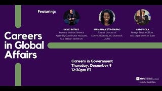 Careers in Global Affairs: Impactful Government Careers