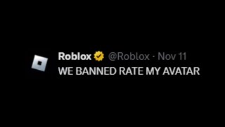 Why Roblox Rate My Avatar got banned...