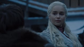 Game of Thrones 8x01 - Sansa meets Daenerys - Bran told Daenerys about Viserion