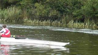 Bann Rowing Club J16 4x+ just losing to RBAI at Belfast Sprints 2011