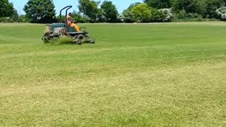 Hayter T424 Gang Mower at Work