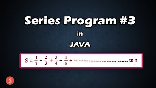 ICSE Number Series Program || Series Program #3 || BluejCode