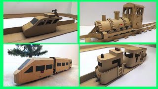 TOP 5 Cardboard Train  High Speed Train  Steam Train  Cardboard Bridge  Compilation