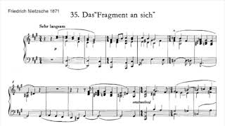 Friedrich Nietzsche - Piano Music - Das Fragment an sich (sheet music) Alex Alguacil, piano