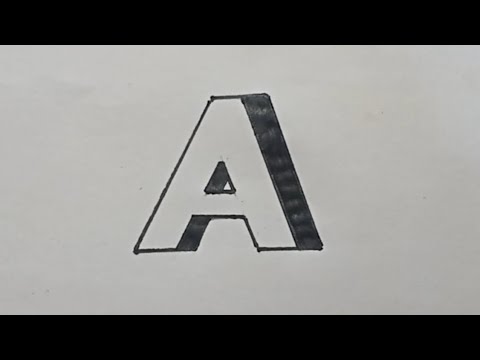 How To Draw Letter A In 3d Youtube