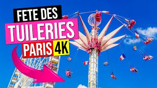 FETE des TUILERIES - Paris, France 4K | Tuileries Garden Funfair in Paris