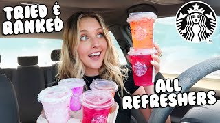 I tried \u0026 ranked ALL REFRESHER drinks from Starbucks