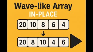 280.Wiggle sort (Wave-like array) #leetcode