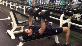 Dumbbell Bench Press - 100 lbs for 6 reps at 168 lbs body weight