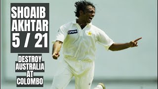 Unleashing Fury - Shoaib Akhtar's Epic Destruction of Australia | Best Swing Bowling | Pak vs Aus