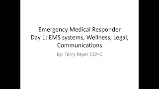 EMR Lecture 1