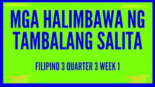 Tambalang Salita mga Halimbawa