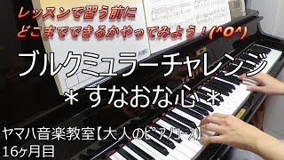 ブルクミュラーチャレンジ！すなおな心 Burgüller La candeur【ヤマハ音楽教室16ヶ月目】(大人ピアノ初心者)