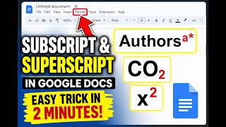 How to Add Subscript & Superscript in Google Docs I Chromebook | Easy Tutorial 2026I Shortcut keysI