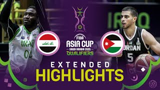 Iraq 🇮🇶 v Jordan 🇯🇴 | Extended Highlights | FIBA Asia Cup 2025 Qualifiers