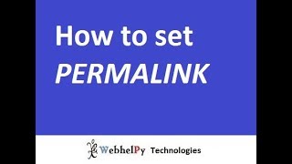 How to set permalink for wordpress website seo friendly, Configuring Permalink Settings