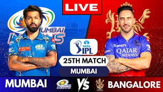IPL Live: MI Vs RCB, Match 25 | IPL Live Scores & Commentary | Mumbai Indians Vs Royal C. Bangalore