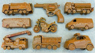 Cleaned Muddy Toy Vehicles | Garbage Truck, Dump Truck, Ambulance, Motorbike, Police Car and others