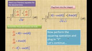 Part 3 : Descend time for Brachistochrone Cycloid