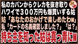 【スカッと総集編】私のカバンからクレカを盗み、ハワイ旅行で300万も散財した姑「あなたのおかげで贅沢三昧よw」私「カードの名義、確認しました？」姑「は？」持ち主を知った姑は…