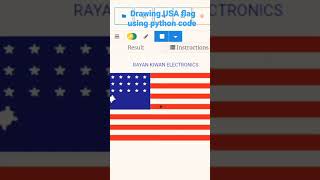 drawing #usa #flag using #python turtle #programming #code @programmingwithmosh @gilesmcmullen