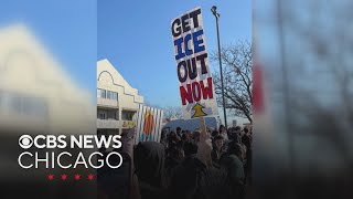 Rolling Meadows High School students walk out to protest ICE