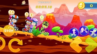 Volcano Jungle Levels | Vlad Niki Kids Bike Racing Game Play #4 | Android Gameplay | Abdullah Gaming
