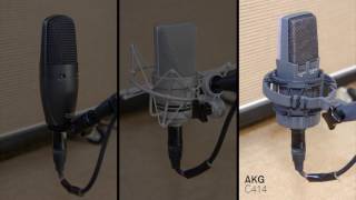 Guitar Recording - Mic Comparison - Shure SM27-LC vs. AKG C414 B-XLS, Neumann TLM103 \u0026 Neumann KM184