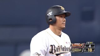 【プロ野球パ】猛攻の締めはT-岡田！2点タイムリーでこの回10点目!! 2015/09/28 Bs-E