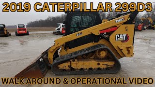 2019 CATERPILLAR 299D3 Skid Steer Walk Around \u0026 Operational Video    $49,900