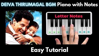 Deiva Thirumagal Theme Piano Tutorial with Notes | BGM | G.V Prakash Kumar | Perfect Piano | 2021