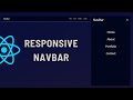 React Responsive Navbar tutorial using useState hook and conditional classes