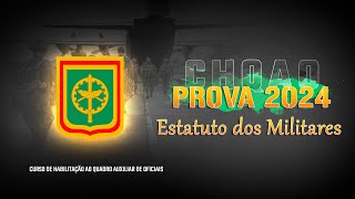 CHQAO - Prova  2024 - Estatuto dos Militares