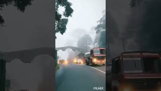 Traveling through the misty Wayanad road