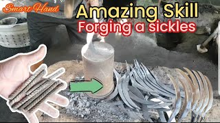 Amazing,,, !! Tehnik membuat Sabit Rumput Kelas master. Amazing technique to forging a sickles