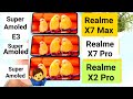 Realme X7 Max vs Realme X7 Pro vs Realme X2 pro display comparison which is best in contrast 🔥🔥🔥🤷‍♂️