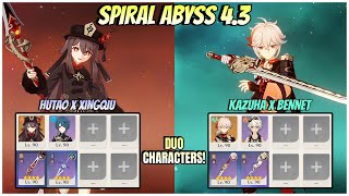 DUO! Hutao Vaporize & Kazuha DPS Spiral Abyss 4.3 Floor 12 | Genshin Impact