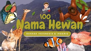 100 NAMA HEWAN BAHASA INDONESIA & INGGRIS - BELAJAR NAMA HEWAN UNTUK ANAK - BELAJAR BAHASA INGGRIS