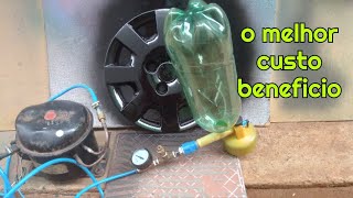 Pistola de pintura com garrafa pet e motor de geladeira caseiro, baixo custo e alta eficiência !!