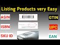 What is SKU, ASIN, GTIN, UPC, EAN, ISBN in Amazon.