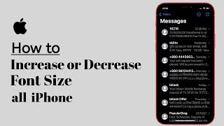 iphone 13/13 Pro - How to Increase/Decrease Text Messages Font Size (2021)