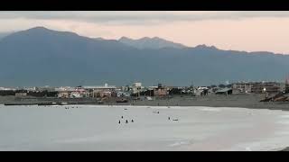 ２０２３年１月１１日（水）江ノ島～鵠沼海岸：雲が多いですが所々晴れ間も広がってます。風は弱めで波はすねくらい。